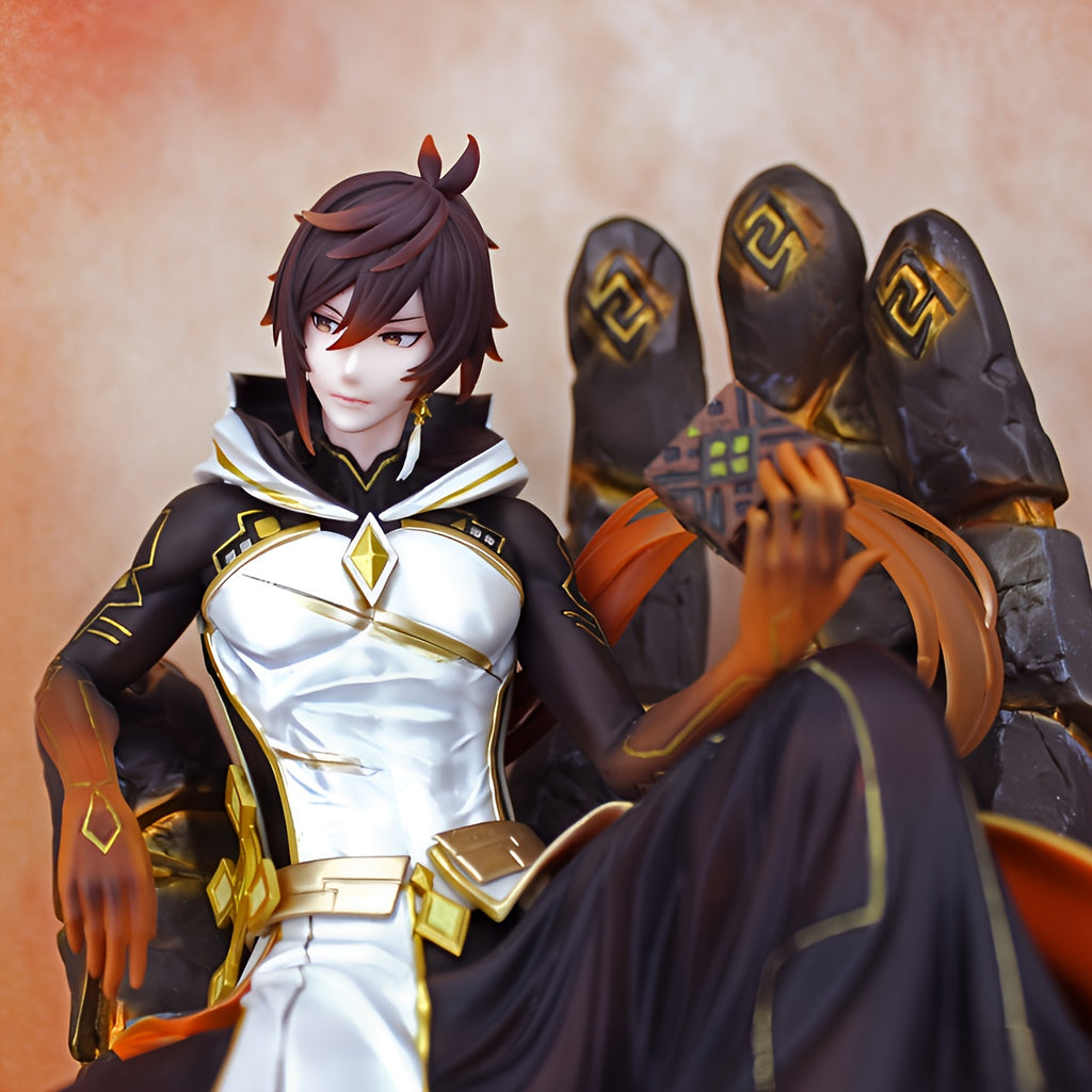 Large Scale Anime Figure Collectible - Giant Hand Throne Design, Detailed Armor & Weaponry, Dynamic Pose with Golden Accents, High-Quality Collectible Toy for Display, Anime Figurine, Collectible Display, Intricate Craftsmanship, Detailed Craftsmanship