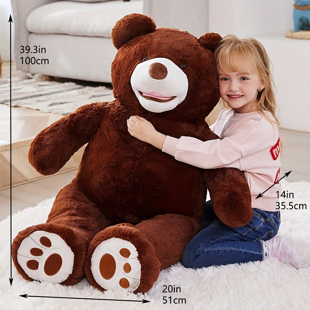 IKASA 39 Inches Dark Brown Giant Teddy Bear Plush Toy Stuffed Animals