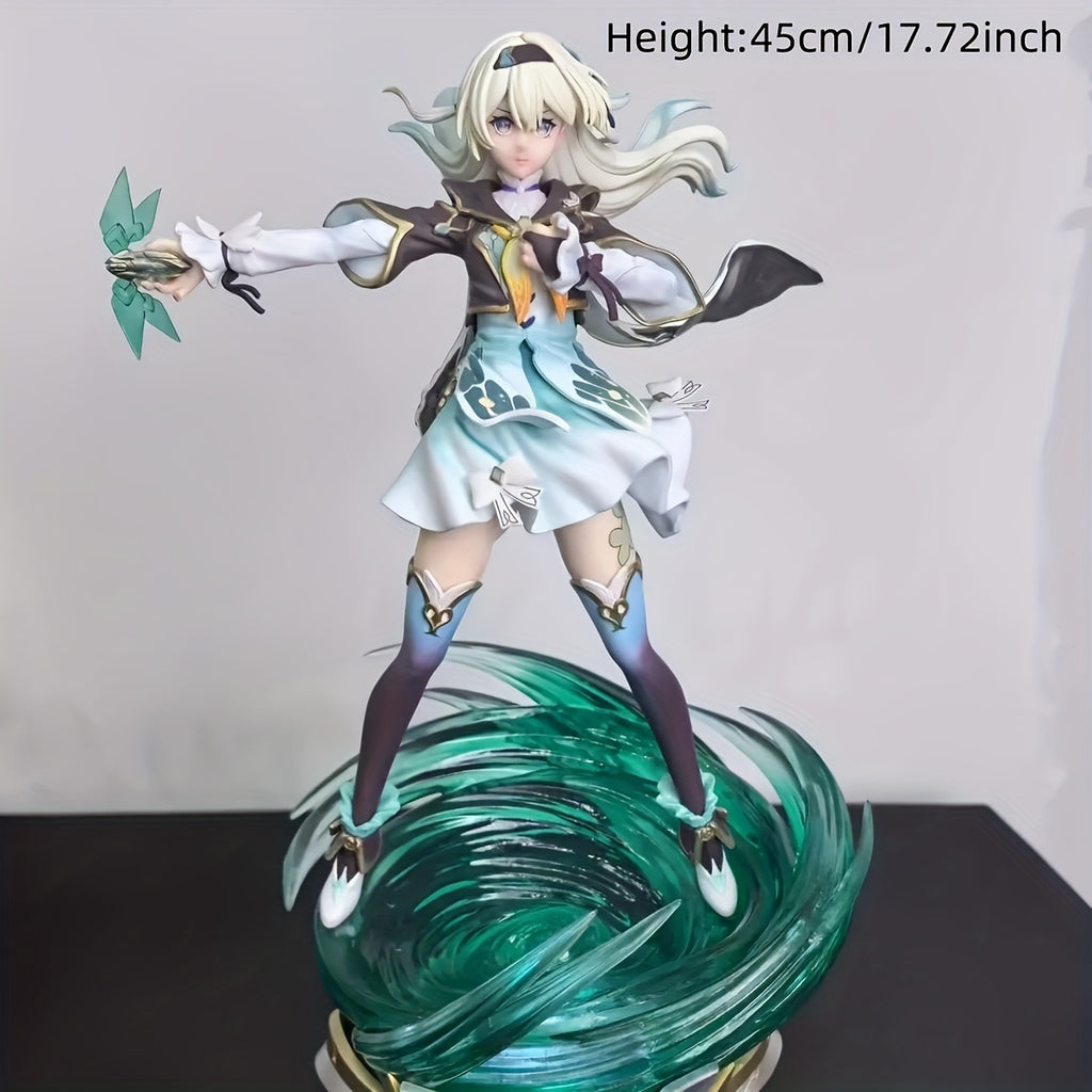 Anime-Themed PVC Statue with Dual Hair & Blue Accents - Ideal for Desk and Car Decor, Perfect Gift for Christmas, Halloween, Birthdays, and Anime Enthusiasts, Anime Room Decor