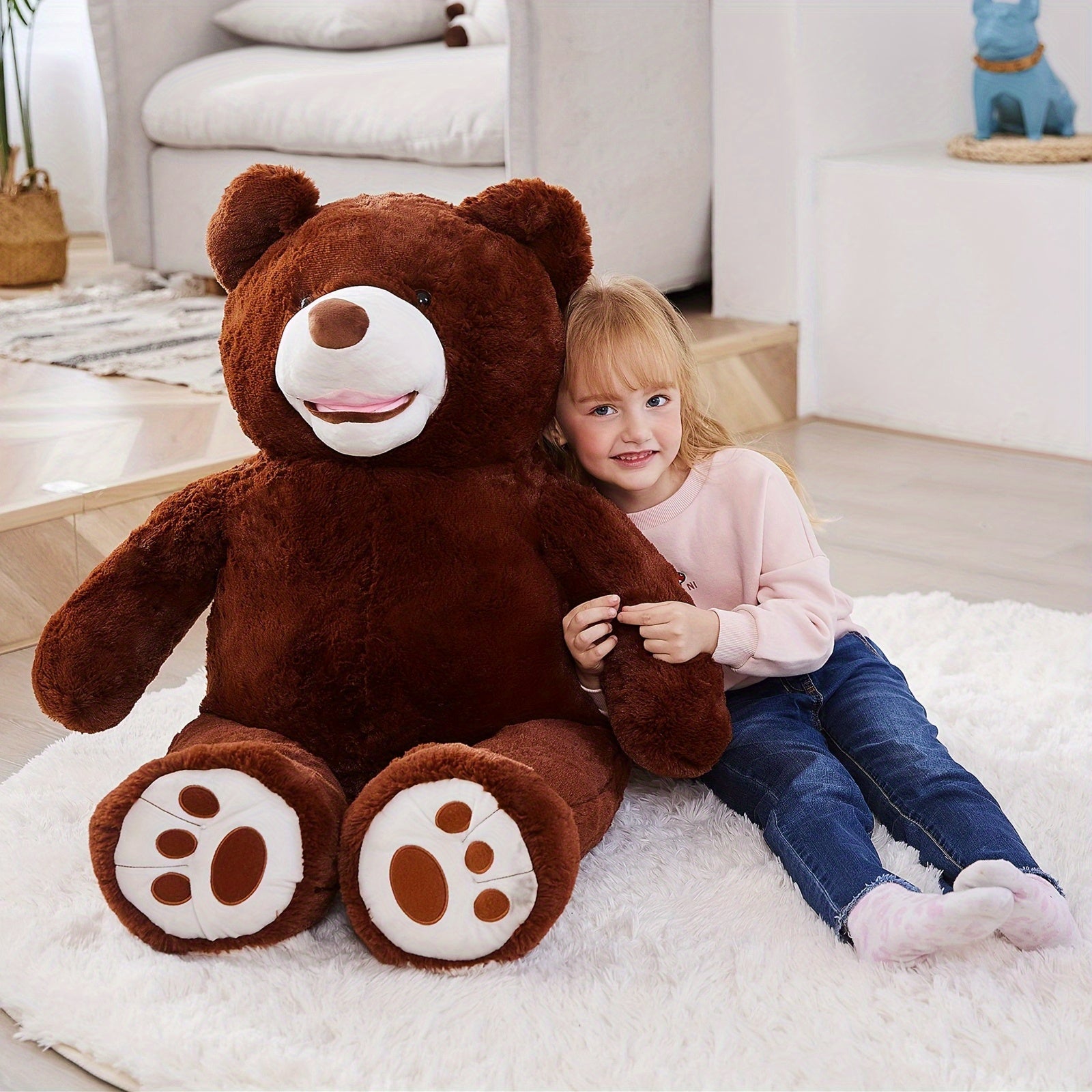 IKASA 39 Inches Dark Brown Giant Teddy Bear Plush Toy Stuffed Animals