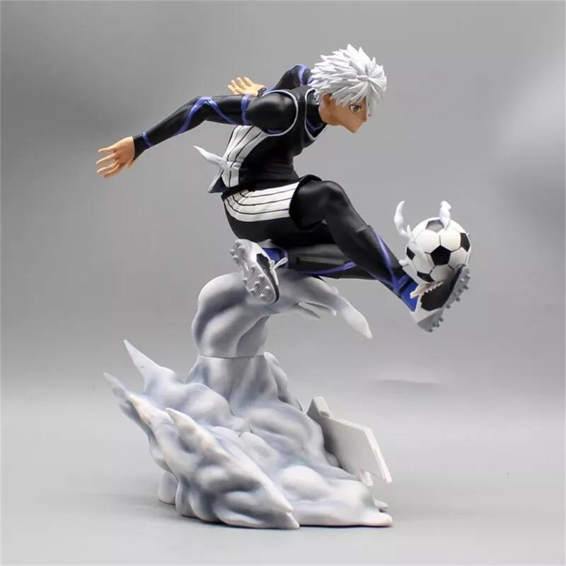 Blue Lock Nagi Seishiro Anime Soccer Player Figure - Dynamic Action Pose with Soccer Ball, High-Quality PVC Collectible Model, 8, 27\
