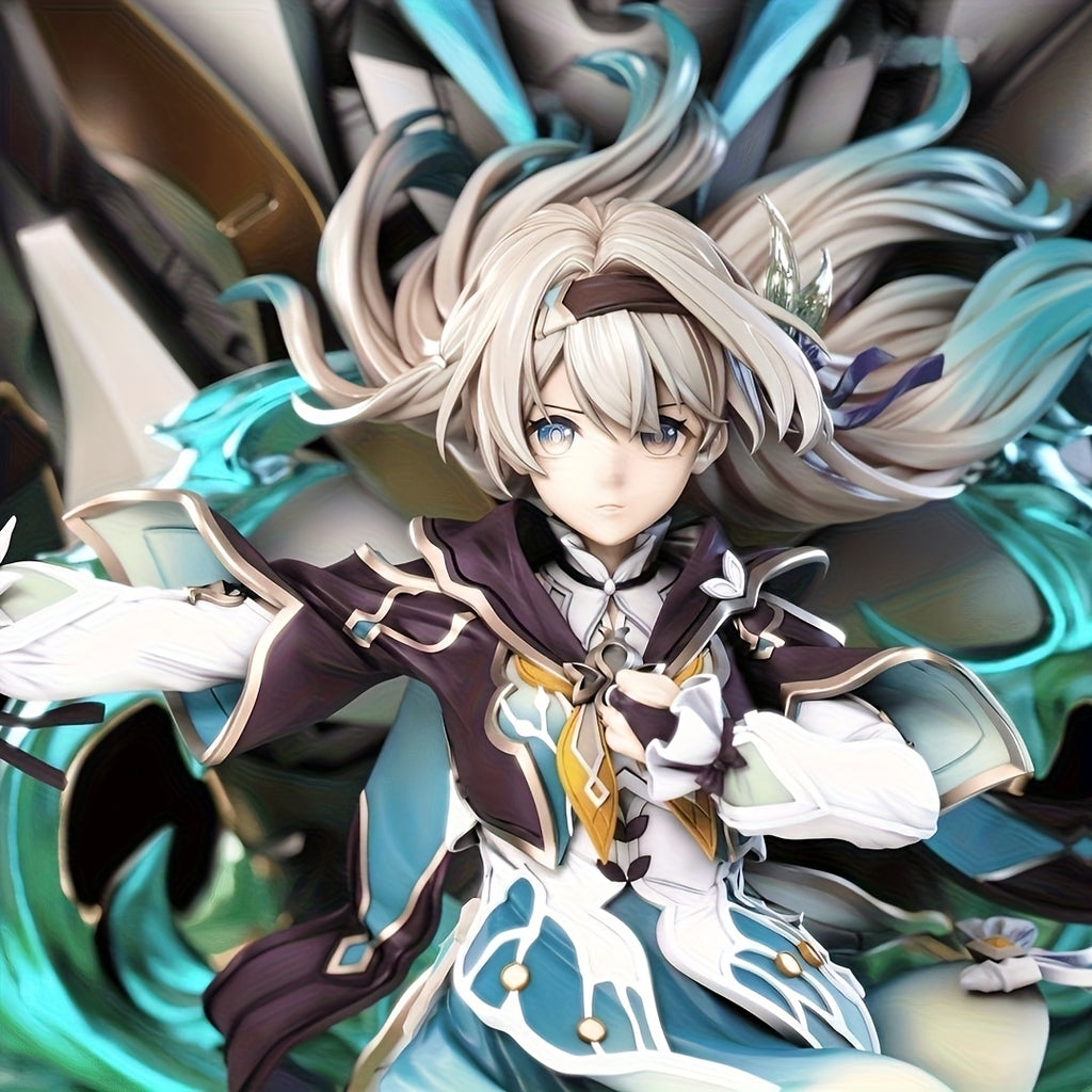 Anime-Themed PVC Statue with Dual Hair & Blue Accents - Ideal for Desk and Car Decor, Perfect Gift for Christmas, Halloween, Birthdays, and Anime Enthusiasts, Anime Room Decor