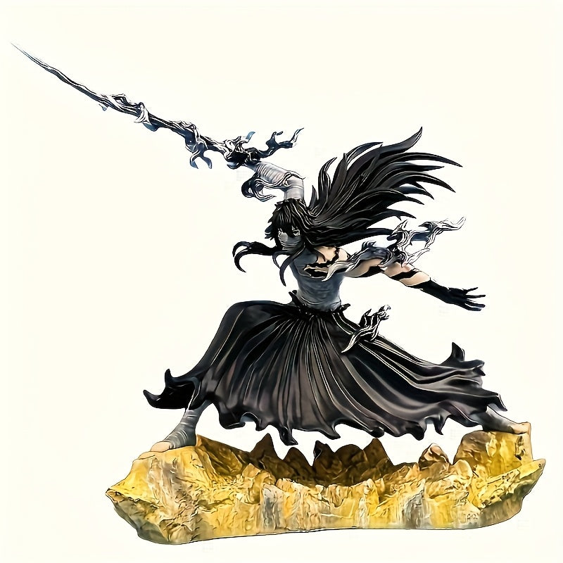 Anime Action Figure with Sword - Dynamic Bandaged Upper Body & Dark Hairstyle - Stable Base for Display - Perfect for Halloween, Christmas Decor, Anime Collections - PVC Collectible Figurine - Ideal Gift for Anime Fans, Anime Figurine