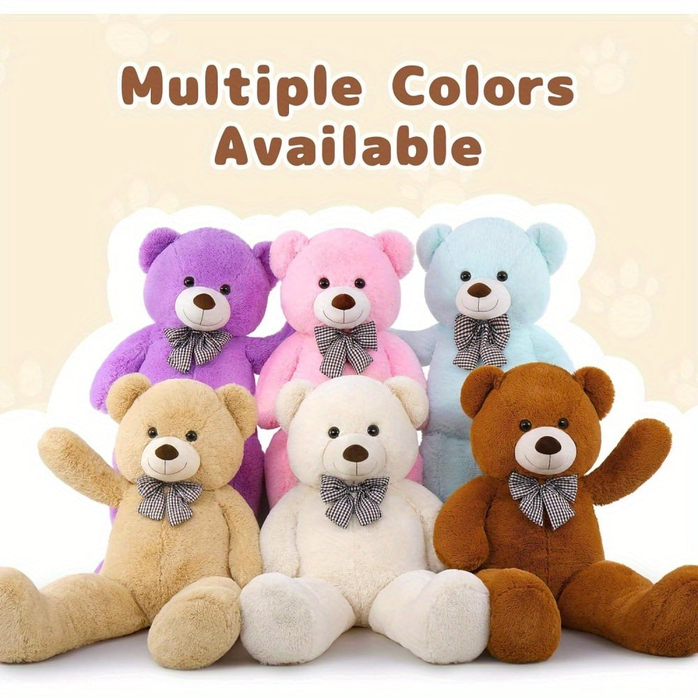 MaoGoLan Giant White Teddy Bear Stuffed Animal 6 Feet, Soft Cuddly Smiling Face Big Life Size Valentines Teddy Bear Plush Gift for Boyfriend Girlfriend, Brithday