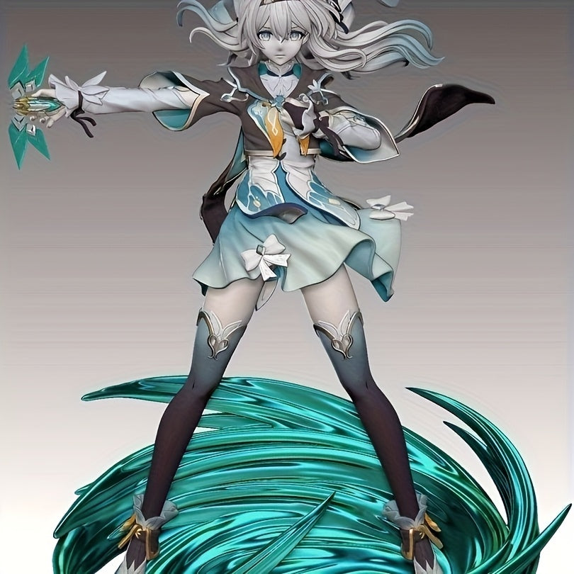 Anime-Themed PVC Statue with Dual Hair & Blue Accents - Ideal for Desk and Car Decor, Perfect Gift for Christmas, Halloween, Birthdays, and Anime Enthusiasts, Anime Room Decor