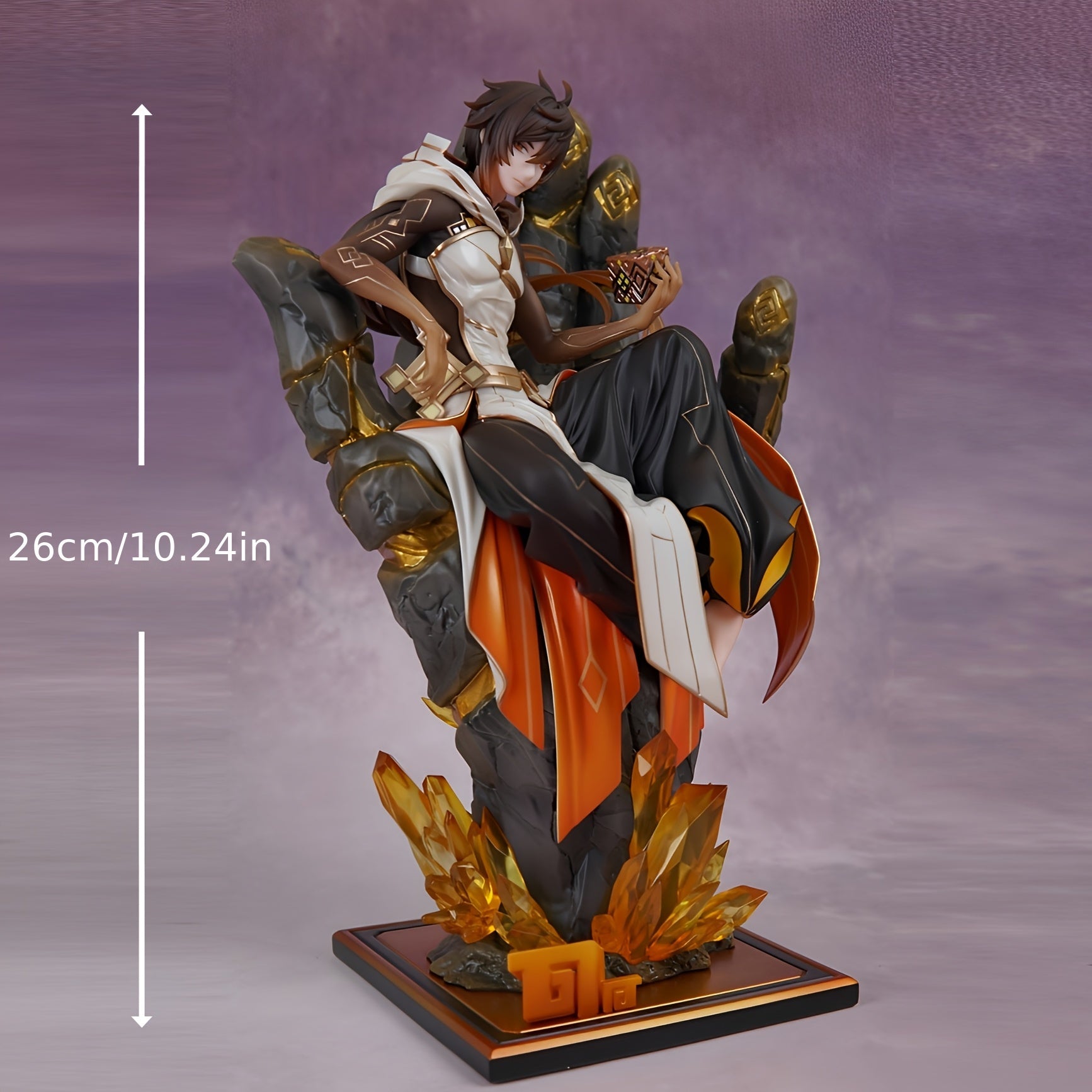 Large Scale Anime Figure Collectible - Giant Hand Throne Design, Detailed Armor & Weaponry, Dynamic Pose with Golden Accents, High-Quality Collectible Toy for Display, Anime Figurine, Collectible Display, Intricate Craftsmanship, Detailed Craftsmanship