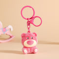 Disney Cute Cartoon Strawberry Bear Keychain Bag Decoration Creative Gift Women'S Keychain