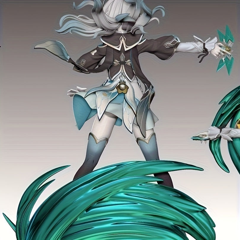 Anime-Themed PVC Statue with Dual Hair & Blue Accents - Ideal for Desk and Car Decor, Perfect Gift for Christmas, Halloween, Birthdays, and Anime Enthusiasts, Anime Room Decor