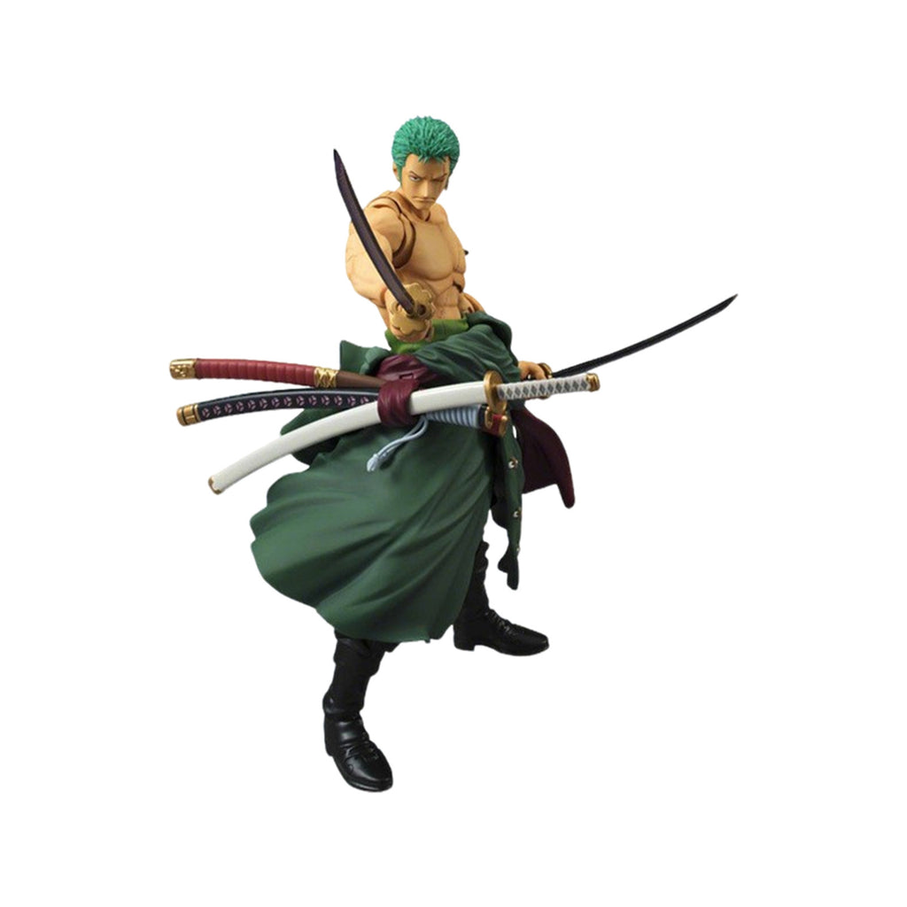 Anime Action Figure Collectible PVC Dynamic Pose with Sword & Expressive Eyes - Green Hair & Outfit, Display Base Included - Perfect Gift for Anime Fans, Home\u002FOffice Decor, Durable PVC Material
