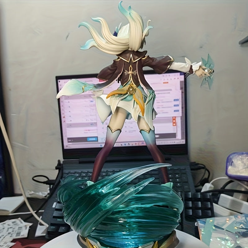 Anime-Themed PVC Statue with Dual Hair & Blue Accents - Ideal for Desk and Car Decor, Perfect Gift for Christmas, Halloween, Birthdays, and Anime Enthusiasts, Anime Room Decor