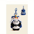 Cute Plush Panda Plush Keychain & Bag Charm - Soft Fluffy Ears & Expressive Eyes, Snap Hook Closure