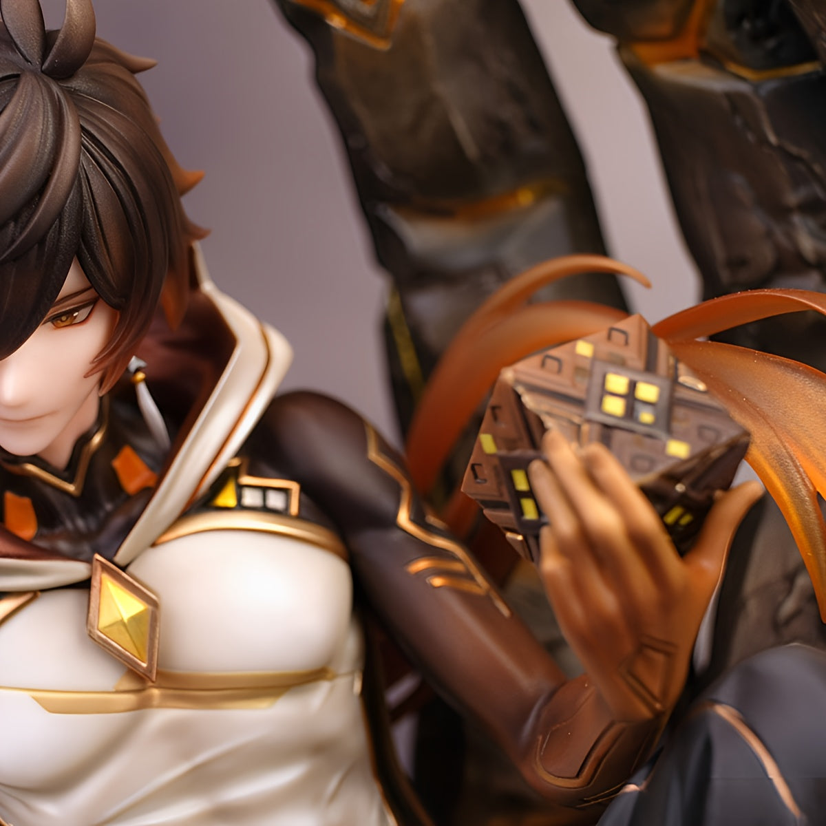 Large Scale Anime Figure Collectible - Giant Hand Throne Design, Detailed Armor & Weaponry, Dynamic Pose with Golden Accents, High-Quality Collectible Toy for Display, Anime Figurine, Collectible Display, Intricate Craftsmanship, Detailed Craftsmanship