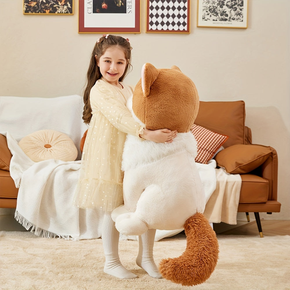 IKASA 23 Inches Giant White Ragdoll Cat Stuffed Animal Plush Toy, Large Big Jumbo Soft Toys, Huge Size Cute Fluffy Plushy Fat Oversized Plushie, Gifts For Kids Girls Boys