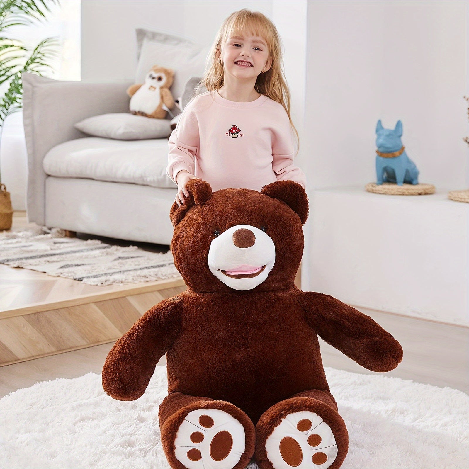 IKASA 39 Inches Dark Brown Giant Teddy Bear Plush Toy Stuffed Animals