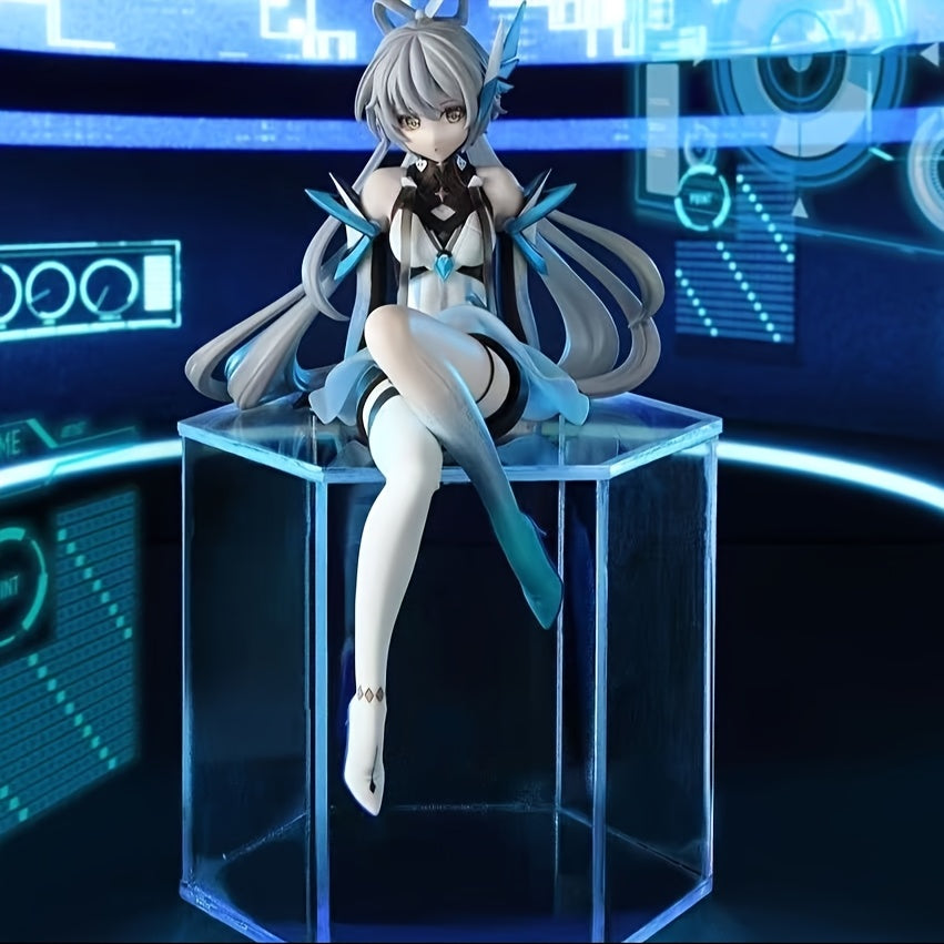 Anime-Inspired Blue Plastic Figurine, Collectible Statue Model for Car Decor and Birthday Gift, Anime Figurine